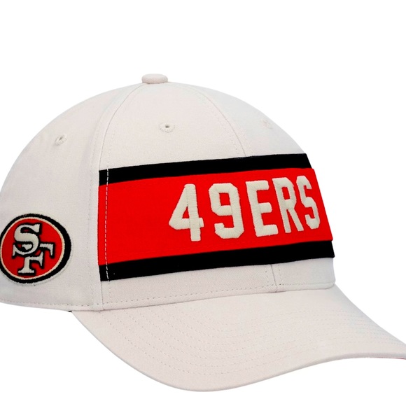 BNWT Men's '47 Cream San Francisco 49ers Crossroad MVP Adjustable Hat - Picture 1 of 4